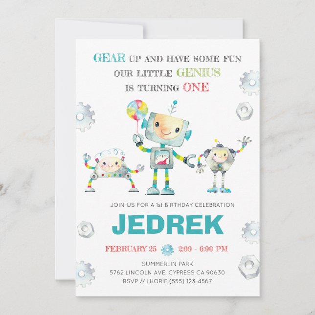 Invitation Robot One (Devant)