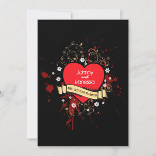 Invitation Rocher et rouler Grungy Coeur (Brown)