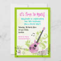 Rocher star girly électrique guitare anniversaire