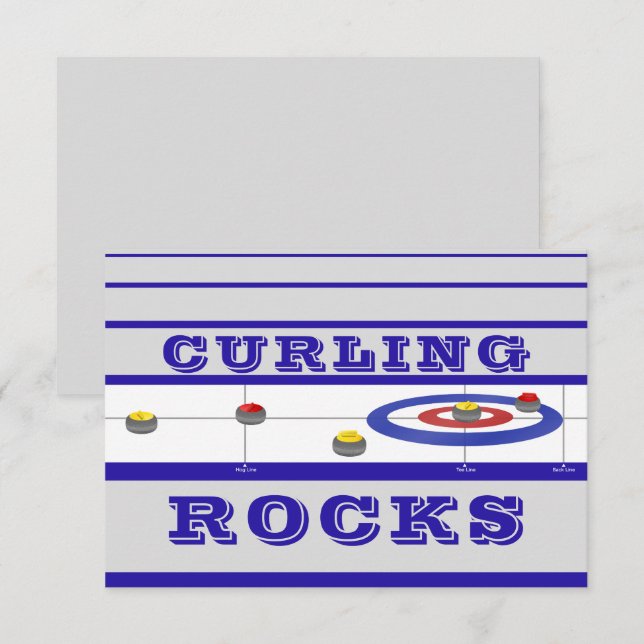 Invitation Rochers de curling (Devant / Derrière)