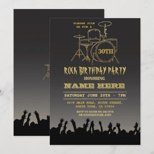 Invitation Rock Anniversaire Festival Fête Foule Musique Invi