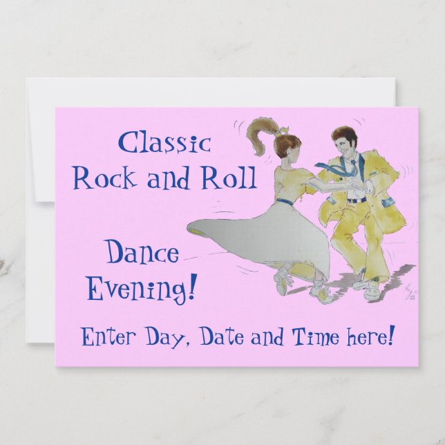 Invitation Rock et Roll Dancing (Devant)