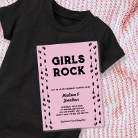 Rock N Roll Guitare Bébé Fille Shower 