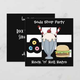 Invitation Rock 'n' Roll Rétro Party de la Boutiqu