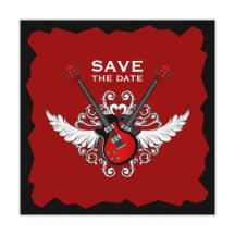 Invitation Rock 'n' Roll Save the Date