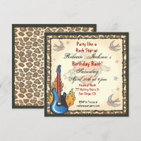 Invitation Rock Star Tattoo