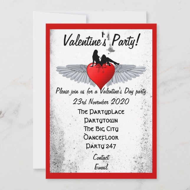 Invitation Rockabilly valentines (Devant)