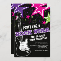 Rockstar Pink violet guitare anniversaire