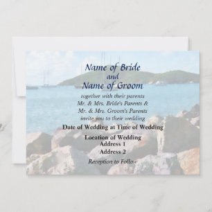 Invitation Rocky Shore St. Thomas Produits Mariages