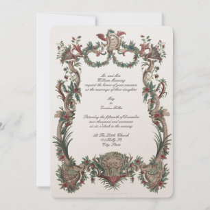 Invitation Rococo baroque François Boucher Cartouche Mariage