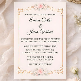 Invitation Rococo Blush