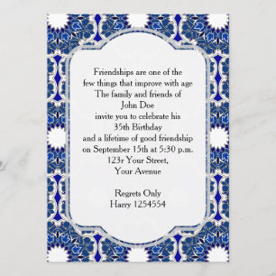 Invitation Rococo Indigo magnifique