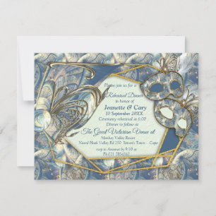Invitation Rococo Rich Romantic Gold Reliefs & Masques