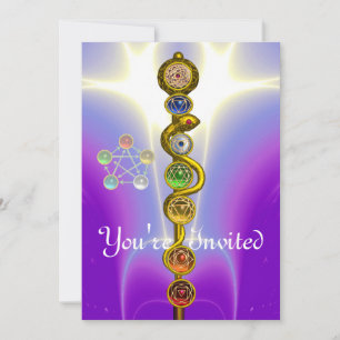 INVITATION RODE D'ASCLEPIUS 7 CHAKRAS, YOGA, ÉNERGIE SPIRITUE