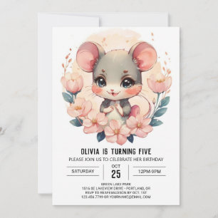 Invitation Rodent Souris imprimable Anniversaire