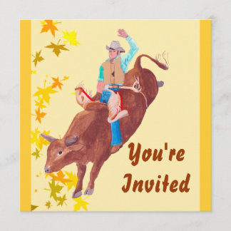 Invitation Rodéo d'amour du ~ I de cavalier de Taureau