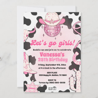 Invitation Rodéo Disco Filles Filles