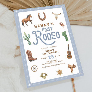 Invitation Rodéo occidental pour le premier anniversaire de C