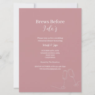 Invitation ROE Brebis rose et blanc avant de dîner