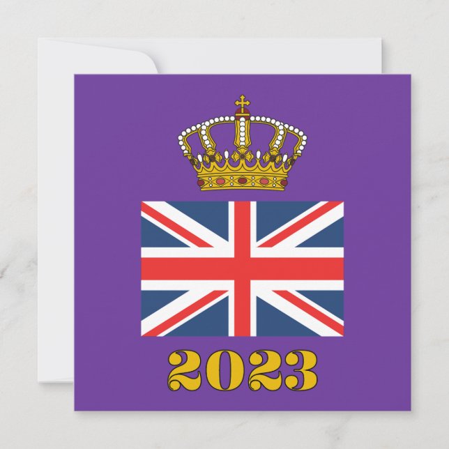 Invitation Roi Charles III Coronation 2023 Royaume-Uni Couron (Devant)