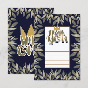 Invitation Roi des bêtes sauvages UN 1er anniversaire Merci