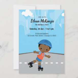 Invitation Roller Skate boy