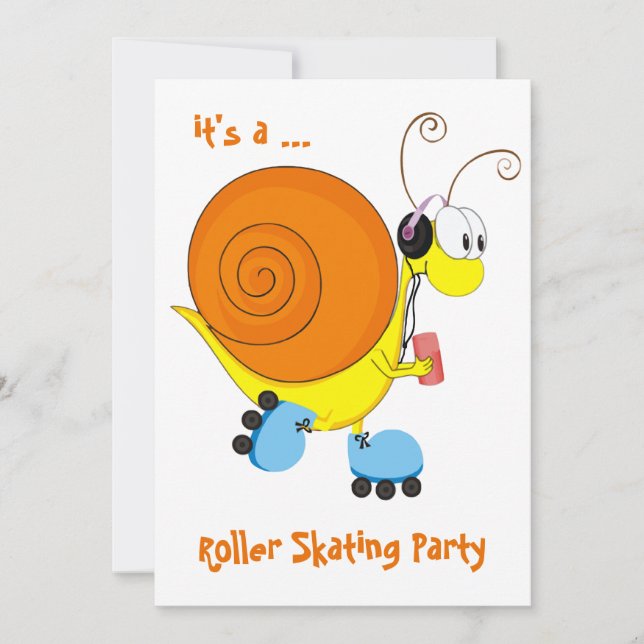 Invitation Roller Sking Snail Roller (Devant)