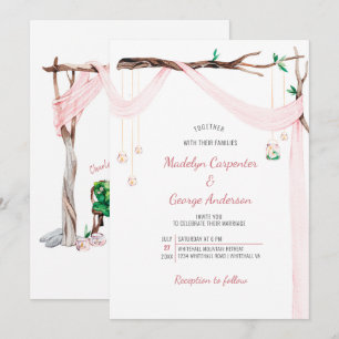Invitation Romance Éclectique - Lumières de jarres de maçon e