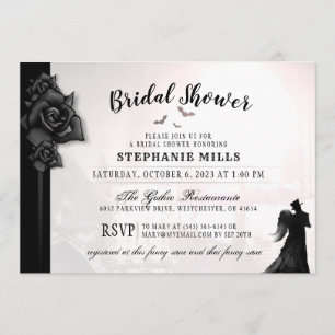 Invitation Romance gothique de Fête de la mariée