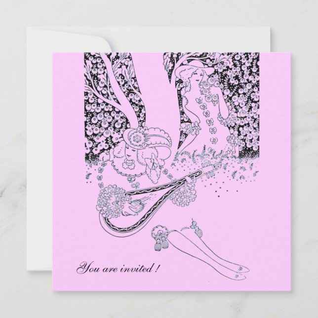 INVITATION ROMANCE /ROMANTIC LOVERS PINK LILAC MARIAGE PARTY (Devant)