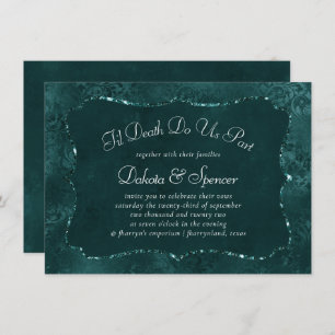 Invitation Romance Turquoise de minuit Dark Satiny Grunge M