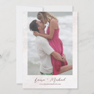 Invitation Romantic Blush Rose Cherry Blossoms Mariage photo