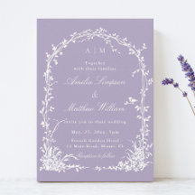 Romantic Botanical Arch Garden Lavender Wedding