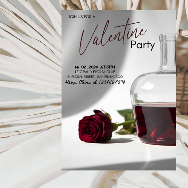 Invitation Romantic Valentine’s Day Party - Modern Love Theme (Créateur téléchargé)