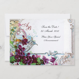 INVITATION ROMANTICA  4 MONOGRAMME