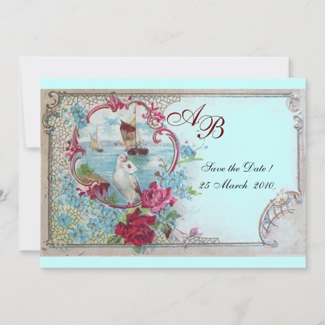 INVITATION ROMANTICA  MONOGRAMME (Devant)