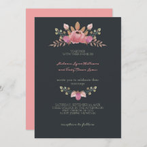 Romantique Acier clair Fleurs Bleues Mariage de la