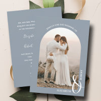 Romantique Arché Photo Dusty Mariage bleu