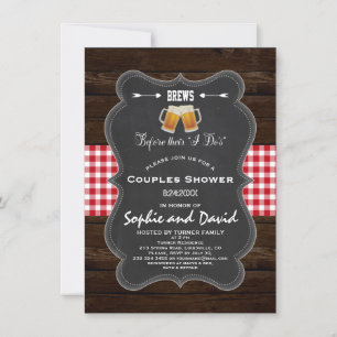 Invitation Romantique BREWS avant leur Fiançailles "je fais"