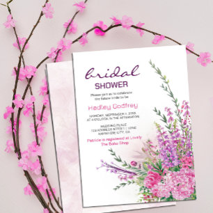 Invitation Romantique Chic Fleur sauvage été