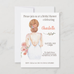 Invitation romantique de douche de mariée