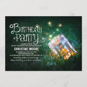 Invitation romantique de fête d'anniversaire de