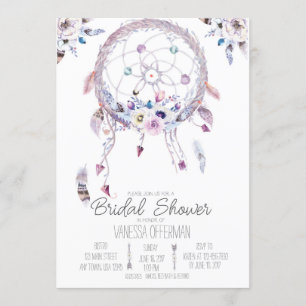Invitation romantique de Fête de la mariée de