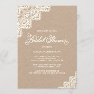 Invitation romantique de Fête de la mariée de la