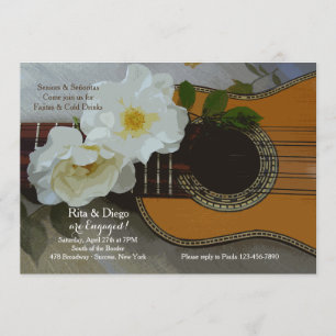 Invitation romantique de guitare