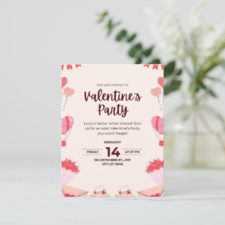 Invitation romantique de la Saint-Valentin à ballo