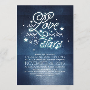 Invitation romantique de partie de fiançailles