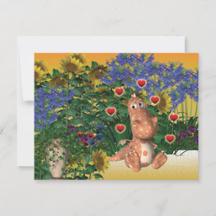 Invitation Romantique dragon mignon