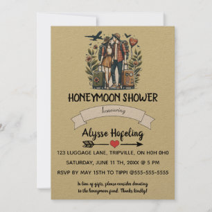 Invitation Romantique Editable Lune de miel