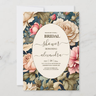 Invitation Romantique Fleurs rose doux nuptiale